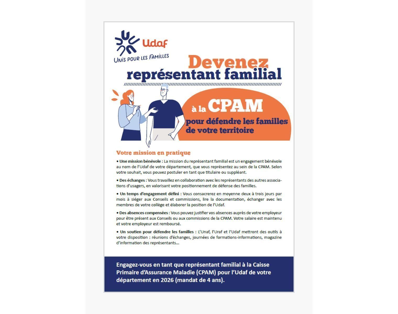 Devenir représentant familial en CPAM | Unaf