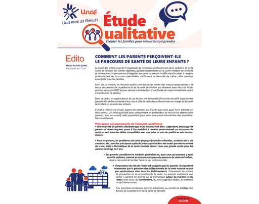 Comment les parents perçoivent-ils le parcours de santé de leurs enfants ?