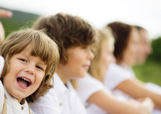 Enfants d'une famille nombreuse