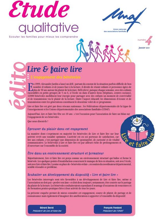 Etude qualitative 4 : Lire et faire lire