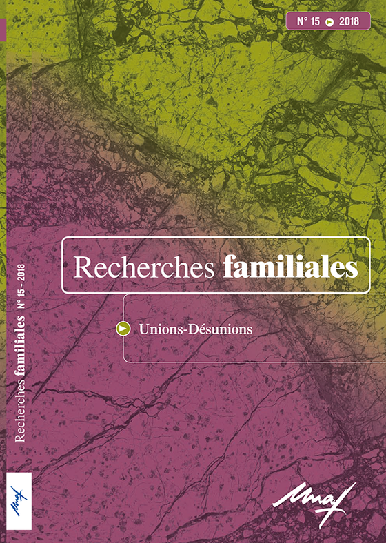 Recherches familiales n°15 : Unions désunions