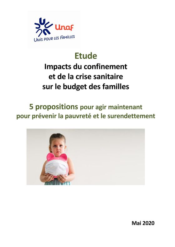 Impacts du confinement et de la crise sanitaire sur le budget des familles