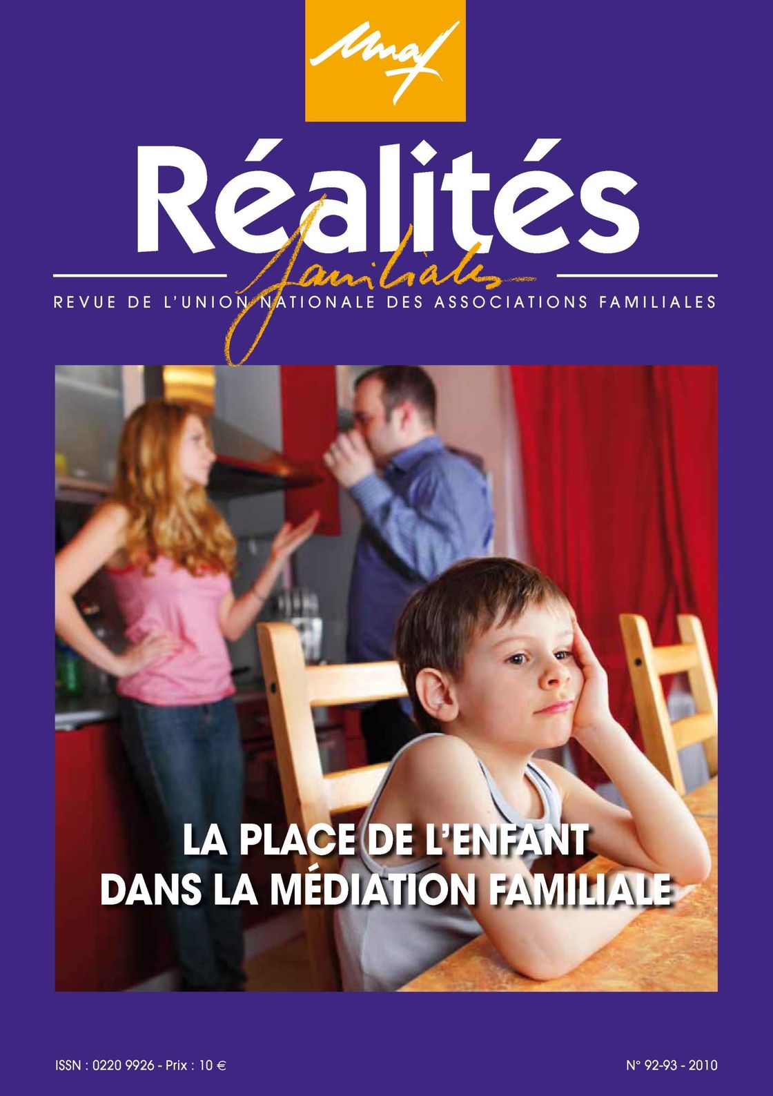 Réalités Familiales n°92/93 La place de l’enfant dans la médiation familiale