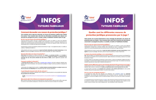 Deux nouvelles fiches Infos tuteurs familiaux réalisées par l'Unaf