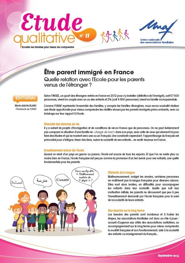 Etre parent immigré en France : Quelle relation avec l'école pour les parents venus de l'étranger ?